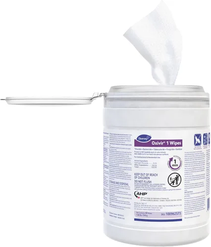 Oxivir Diversey 1 100962573 - Toallitas desinfectantes de limpieza, prehumedecidas con peróxido de hidrógeno acelerado AHP, sin perfume, 60