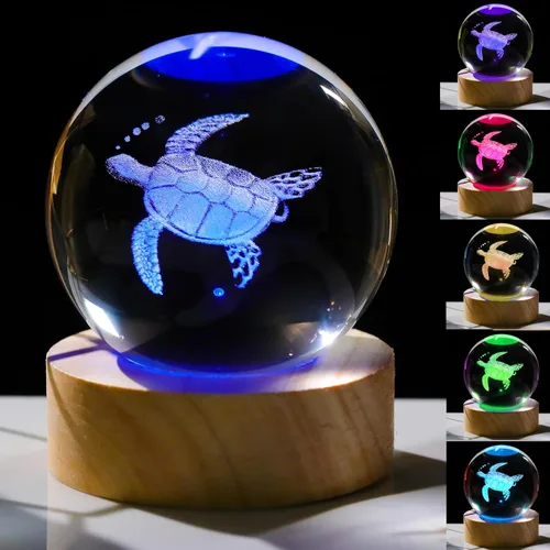 Miniatura 21 de Regalos de ajolote 3D para mujer, bola de cristal de 2.362 in, figuras de ajolote, decoración de animales de cristal, artículos de animales