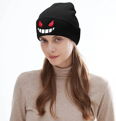 Miniatura 3 de NEECS Gorros de anime para hombres y mujeres, cálidos y elásticos con puños bordados