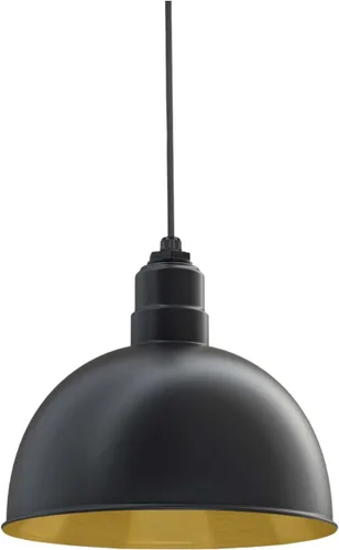 Miniatura 17 de Steel Lighting Co. Colgante de cuenco rosa Lámpara montada en el techo Cúpula de 15 pulgadas vástago de 12 pulgadas Estilo granero de acero