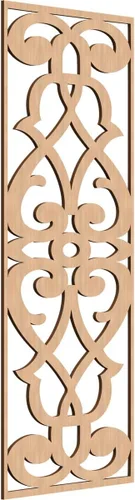 Miniatura 52 de 9 3/8"W x 24 3/8"H x 1/4"T Bellaire Decorativos Paneles de pared de madera calado, abedul