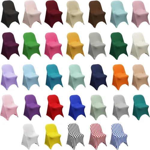 Miniatura 5 de YOUR CHAIR COVERS - Funda para silla plegable de elastano azul claro - Funda de cojín tapizada plegable elástica ajustable extraíble lavable