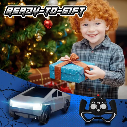 Miniatura 6 de Coche de control remoto, escala de autos RC 1:24, vehículo eléctrico todo terreno, luces LED, juguetes de automóvil, camiones monstruo, regalo