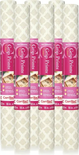 Miniatura 11 de Con-Tact Brand Grip Prints - Forro versátil de 18 x 4 pies, duradero, no adhesivo, antideslizante, para cajones y gabinetes en elegante piedra