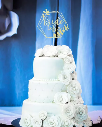 Miniatura 4 de Decoración para pastel de novia - Suministros de decoración de pasteles de boda dorados, regalos de decoración de tartas de despedida de soltera