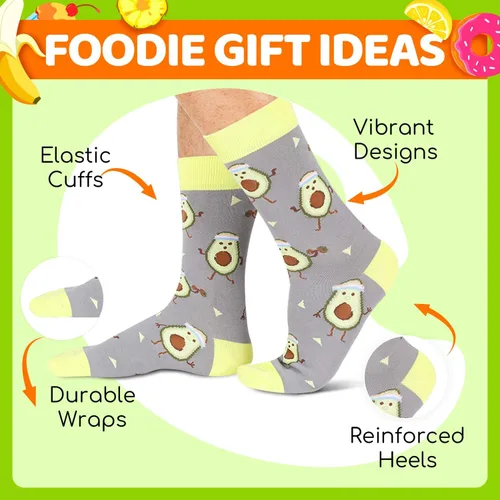 Miniatura 2 de Zmart Funny Gifts for Men - Pineapple Avocado Socks for Teens, Popcorn Sushi Sauce Socks