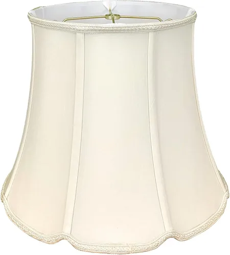 Miniatura 7 de Royal Designs - Pantalla de lámpara de diseño con muesca en V con parte inferior de tambor, cáscara de huevo, 10 x 14 x 11.5 pulgadas Eggshell