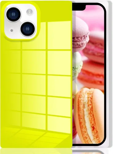 Miniatura 28 de Compatible con Neon Phone Rectangle iPhone 14 Funda para mujer, diseño de lujo de fluorescencia brillante, flexible, suave, delgada, de gel de goma
