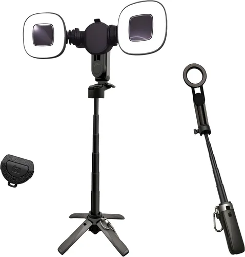 Miniatura 9 de Trípode magnético de 65 pulgadas para iPhone con control remoto, trípode magnético para teléfono celular, trípode para selfie stick con toma