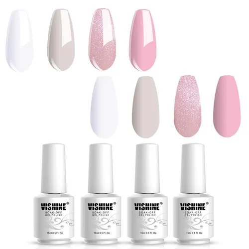 Miniatura 4 de Vishine Nail Art UV LED Lámpara Gel Polish Kit de manicura de larga duración 4 colores Set C183