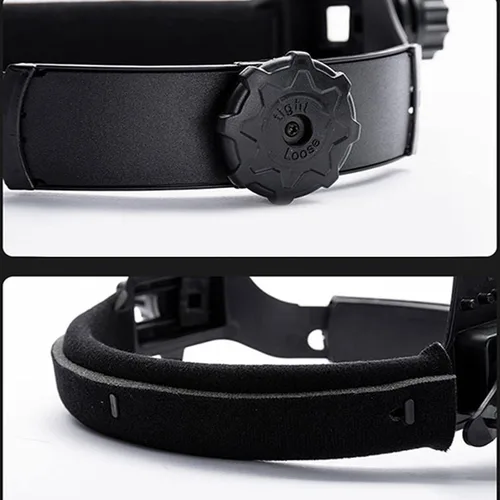 Miniatura 3 de Prettyia Reemplazo material del casco de la soldadura de los PP para la soldadura Auto Dark Ratchet Accessory-Black - sola diadema