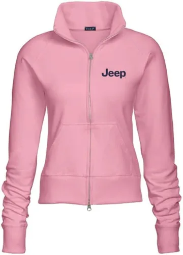 Miniatura 3 de Jeep Chaquetas de forro polar para mujer, logotipo de texto, con cremallera completa, bolsillos frontales, chaqueta para mujer