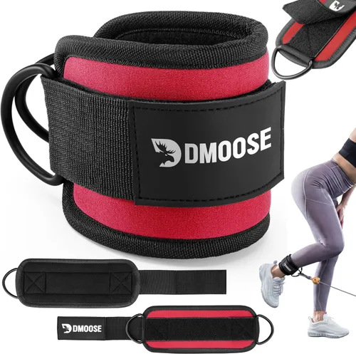 Miniatura 19 de DMoose Fitness Ankle Strap for Cable Machine - One Size Fit with Premium Padding Cuffs, Ankle Bands for Working Out, Booty Workouts, Leg Extension