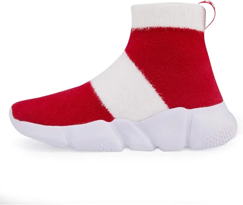 Miniatura 2 de CHUI Tenis de moda para niños zapatos de calcetín para niñas zapatos altos sin cordones para niños