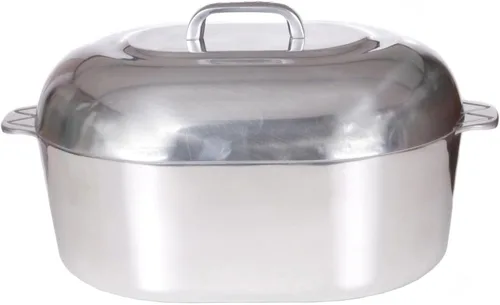 Asador ovalado de aluminio de 18 pulgadas, McWare by Cajun Classic Cookware