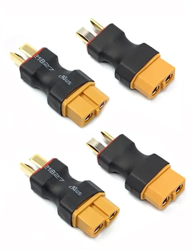 Miniatura 3 de Readytosky XT60 hembra a macho adaptador de conector de enchufe en T sin cables, conectores de batería RC LiPo para conector macho Deans a XT60