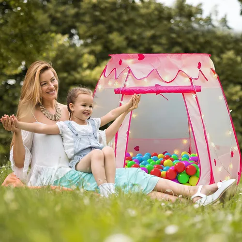 Miniatura 2 de Princess Pop Up - Tienda de campaña y luces para niños, juguete para piscina de pelotas para niños, 48 x 36 pulgadas