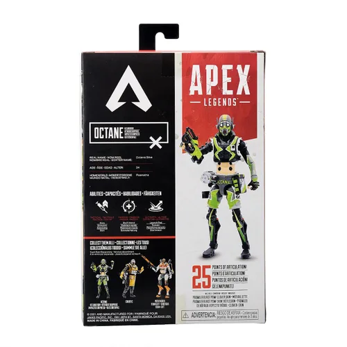 Miniatura 6 de Electronic Arts Apex Legends - Figura de acción de octanaje coleccionable de 6 pulgadas Rare: Hit and Run Skin