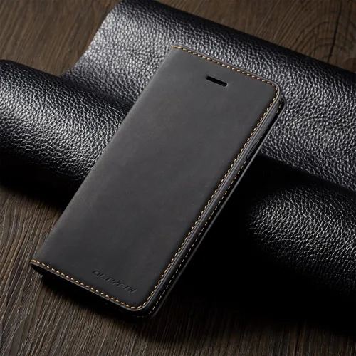 Miniatura 6 de QLTYPRI Funda para iPhone Air, Funda de piel sintética premium TPU parachoques con tarjetero Kickstand adsorción magnética oculta a prueba de golpes