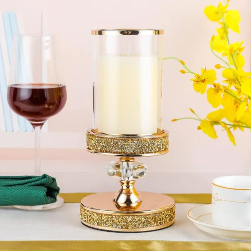 Miniatura 6 de Portavelas de pilar, candelabros de cristal para bodas, fiestas, eventos, Navidad, decoración del hogar, centros de mesa CH028D (S)