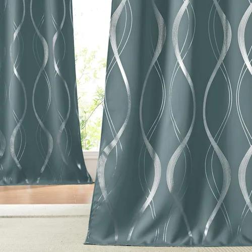 Miniatura 27 de NICETOWN Paneles de Cortinas Opacas para Dormitorio - Tratamiento de Ventanas con Aislamiento Térmico, Ojales Sólidos, Cortinas Opacas con Diseño