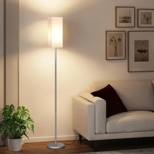 Miniatura 24 de Juego de 2 lámparas de pie para sala de estar, modernas lámparas de pie altas con interruptores de pie, bombilla no incluida, 64.6'', para sala