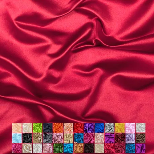 Miniatura 29 de Yard - Tela de satén sedosa elástica de alta calidad - Tela para vestidos y faldas - Suave como la seda, brillo metálico, ideal para bodas y diseño