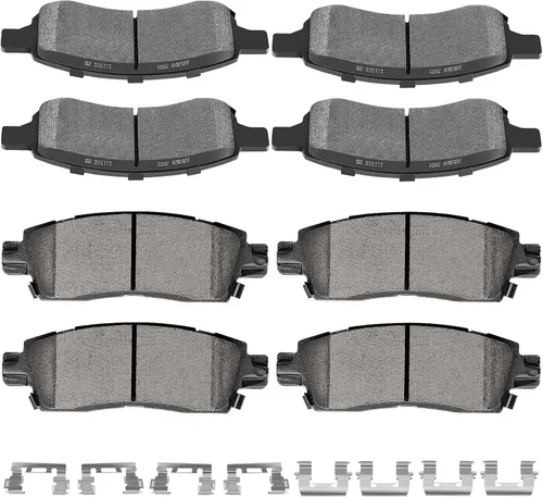 Miniatura 16 de SCITOO D815 D905 Juego de pastillas de freno de cerámica delanteras y traseras para INFINITI G35 2003-2005, para Nissan 350Z 2003-2005 para Altima