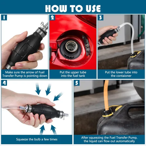 Miniatura 6 de BBTO 4 Piezas Bombilla de Cebado Negra de Goma Bomba de Combustible de Transferencia al Vacío Bombilla de Cebado de Combustible Marina Bomba Manual
