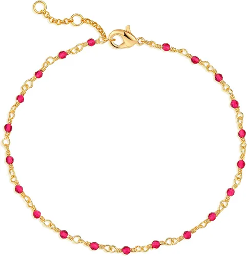 MEVECCO - Brazaletes de cuentas chapadas en oro de 18 quilates, hechos a mano, lindas cuentas con corte de diamante o satélites, cuentas redondas y