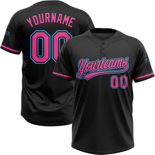 Miniatura 47 de Camisetas de béisbol personalizadas con dos botones, camisetas de sóftbol personalizadas con logotipo de nombre cosido para hombres, mujeres