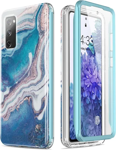 Miniatura 11 de Esdot Funda compatible con Samsung Galaxy S20 FE con protector de pantalla integrado, con diseño de moda para mujeres y niñas, funda protectora