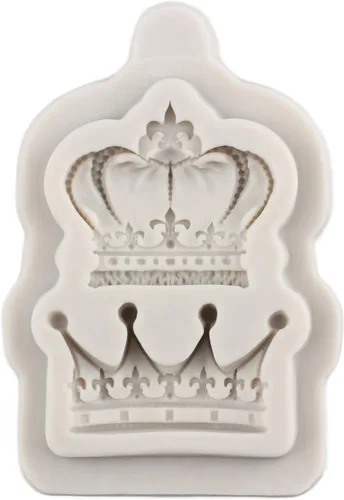 Miniatura 8 de Moldes de fondant de corona 3D para decoración de pasteles de corona de silicona para decoración de pasteles, decoración de cupcakes, arcilla