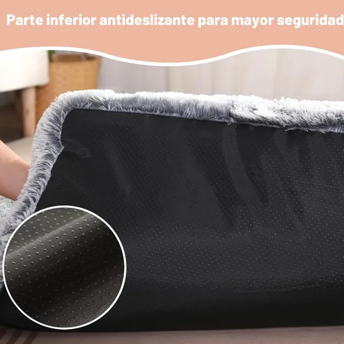 Miniatura 6 de Bedfolks Cama Impermeable para Jaula, Cama de Felpa para Perros y Gatos con Funda Extraíble Lavable, Almohadilla de Piel Sintética para Perrera