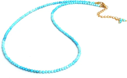 Miniatura 13 de Gargantilla con cuentas naturales, cuentas facetadas, collar de piedra natal, cristal curativo de energía, regalo para ella, joyería de plata de ley