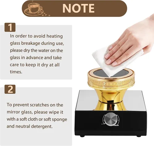 Miniatura 6 de YUCHENGTECH Calentador de haz halógeno, calentador inteligente de haz de sifón para cafetera Hario Yama Syphon (actualización 110-120V) (110V)