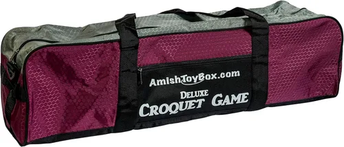 Miniatura 8 de Juego de Croquet Deluxe para 8 jugadores con bolsa de transporte (cuatro asas de 28 pulgadas/cuatro asas de 32 pulgadas)
