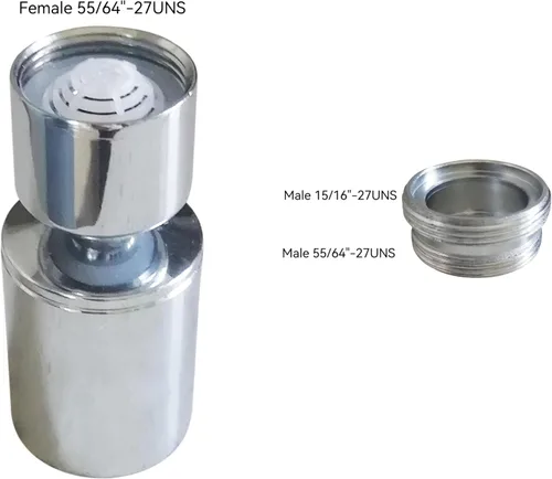 Miniatura 2 de Accesorio del grifo del fregadero de la cocina, aireador de la boquilla del grifo del baño, extensor del grifo, rociador de flujo dual giratorio