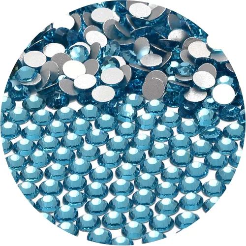 Miniatura 34 de NCB 288 diamantes de imitación de cristal redondos para arte de uñas, con parte trasera plana, para hacer accesorios de bricolaje, zapatos, ropa