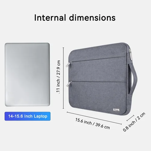 Miniatura 3 de Voova Funda para laptop de 15.6 16 pulgadas, bolsa de transporte para computadora delgada compatible con MacBook Pro 15/16, Dell XPS 15, portátil HP