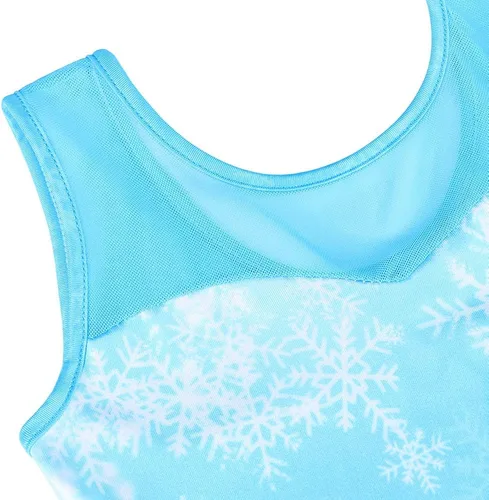Miniatura 3 de ZNYUNE Vestido tutú de ballet con falda de copo de nieve para niñas de 3 a 8 años