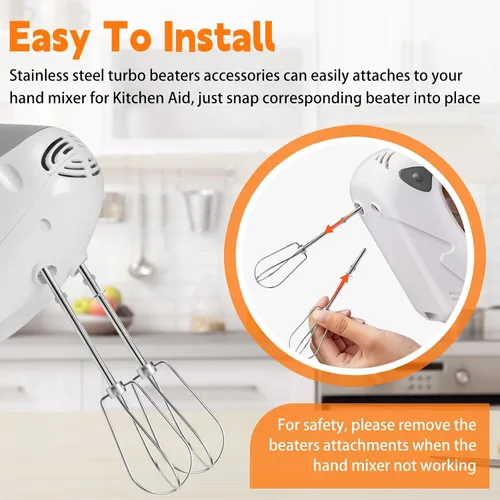 Miniatura 4 de Accesorios de batidores para batidora de mano para Kitchenaid de acero inoxidable