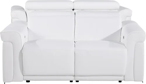 Miniatura 26 de Blackjack Furniture Mario - Sofá biplaza reclinable de cuero italiano de grano superior con reposacabezas y asientos ajustables, cargadores USB