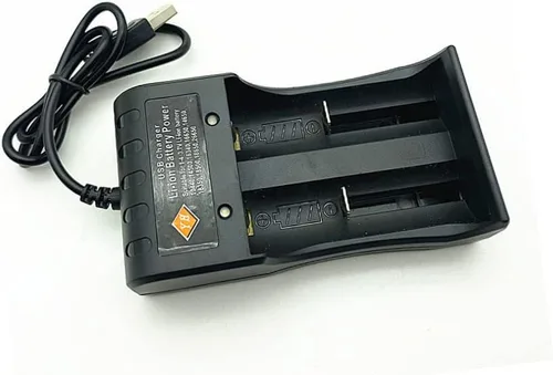 Miniatura 3 de Cargador de batería 18650 SJZBIN 2 Bay Fast 18650 Cargador de batería con enchufes USB para batería de litio 18650 18490 18350 17670 17500 16340