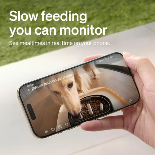Miniatura 3 de PETLIBRO Comedero automático para perros con cámara, dispensador automático de comida para gatos, comedero lento para perros, video HD 1080P