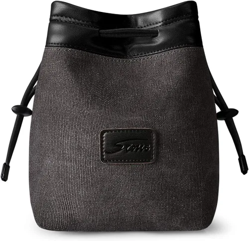 Miniatura 9 de Bolsa de mano con cordón S-ZONE para cámara DSLR, con inserto para lentes, compatible con Canon, Nikon, Sony Marrón