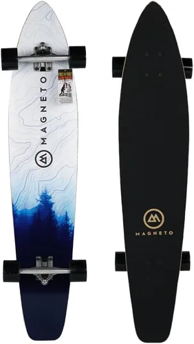 Miniatura 9 de Magneto 44 inch Kicktail Cruiser Longboard Skateboard Bamboo and Hard Maple Deck Made for Adults, Teens, and Kids