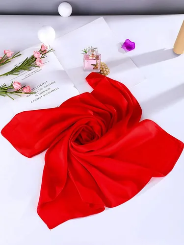 Miniatura 7 de SATINIOR Bufanda de cuello de gasa de seda para mujer, bufanda cuadrada de satén, bufanda para el cuello, bufandas para el cuello para mujer