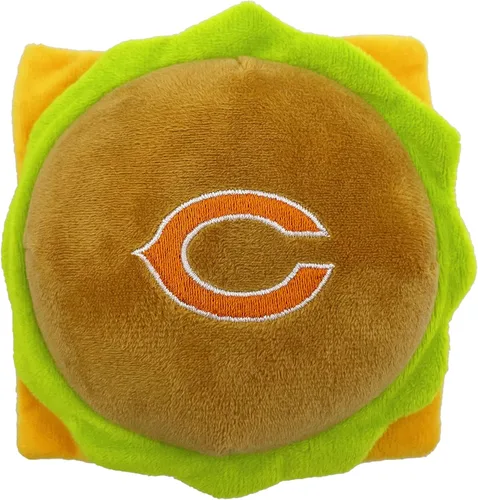 Miniatura 14 de NFL SAN Francisco 49ERS - Juguete chirriante de hamburguesa de queso para perros y gatos, juguete de peluche para perros y gatos con chirriador
