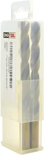 Miniatura 4 de MAXTOOL 27/64 pulgadas, 2 piezas idénticas Jobber longitud taladros HSS M35 Twist Drill Bits 5% cobalto totalmente molido dorado recto taladros